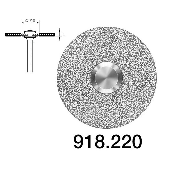 Disco para Pieza de Mano 918B.104.220 Diamante para Laboratorio Revestimiento en Ambas Caras 1u 